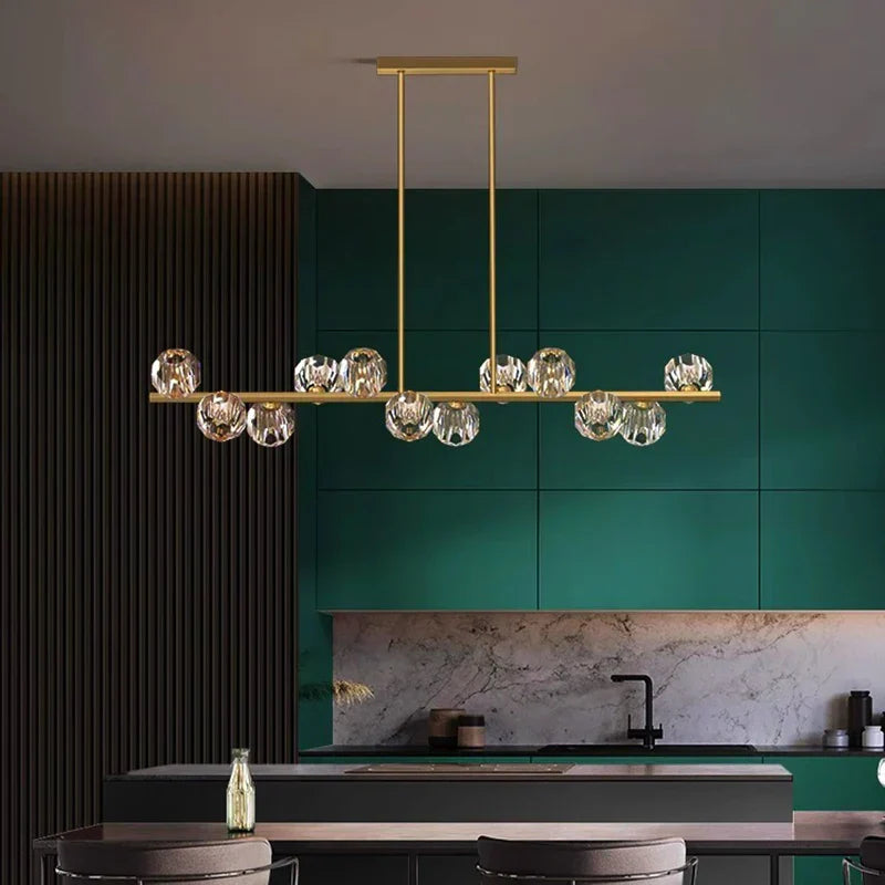 DecorBites™ Crystal Chandelier Pendant Light for Living & Dining Room Luxury Decor