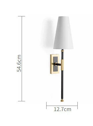 DecorBites™ Copper Cloth LED Wall Lamp for Bedroom Reading Light & Decor