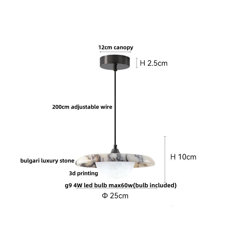 DecorBites™ 3D Printed Ball LED Pendant Light for Home Decor and Kitchen Lighting