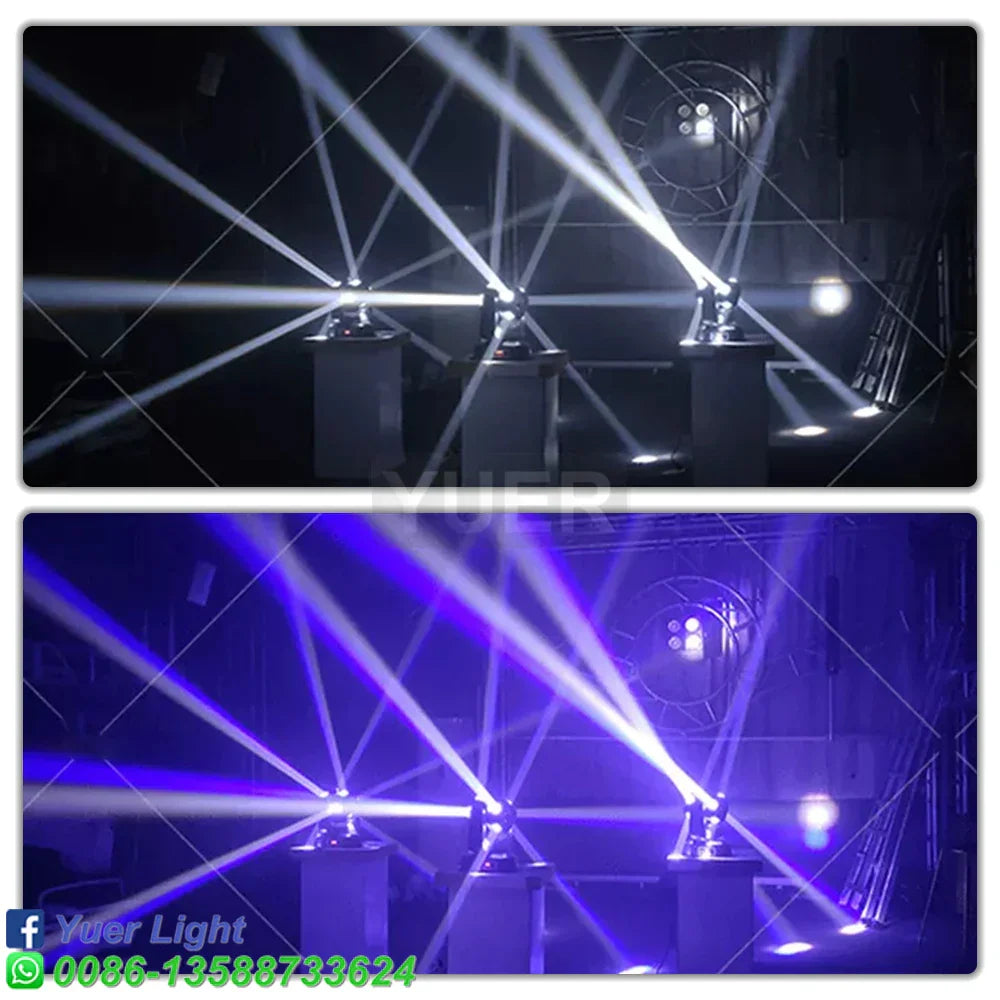 DecorBites™ DJ Disco Ball Lights LED Beam Laser Strobe Moving Head Light