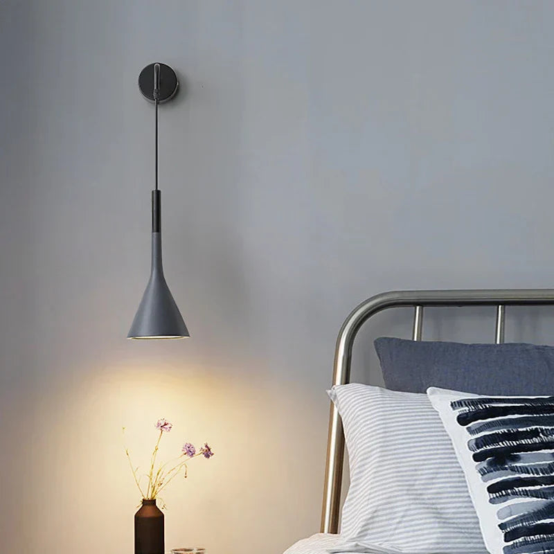 DecorBites™ Black Nordic LED Sconce Wall Light for Bedroom Reading Stairs Decor