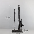 DecorBites™ Abstract Cast Iron Figure Sculpture Modern Home Decor Statue Craft