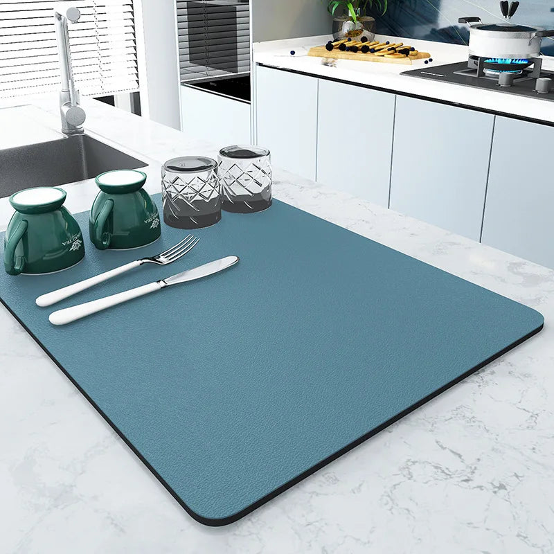 DecorBites™ Coffee Mat: Absorbent Dish Drying Mat for Kitchen Counter, Bar, Coffee Machine