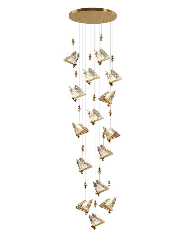 DecorBites™ Butterfly Acrylic Chandelier Modern Ceiling Light Pendant Lamp for Living Room