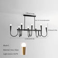 DecorBites™ Black Pendant Chandelier: Luxury French Style Candle Hanging Light for Kitchen Island