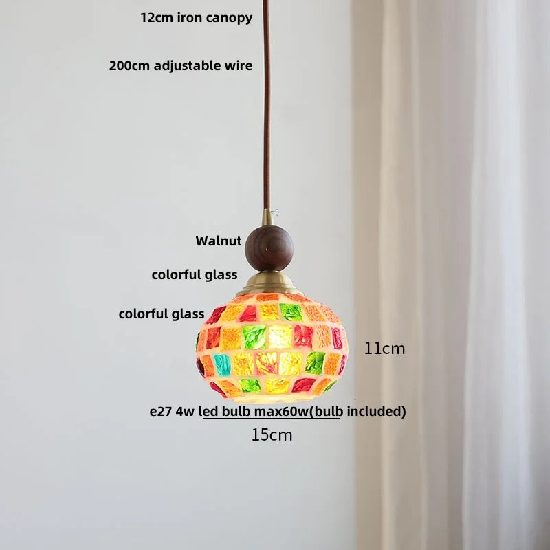 DecorBites™ Clear Glass LED Pendant Light Bar Dining Room Decor Hang Lamp Luminaire