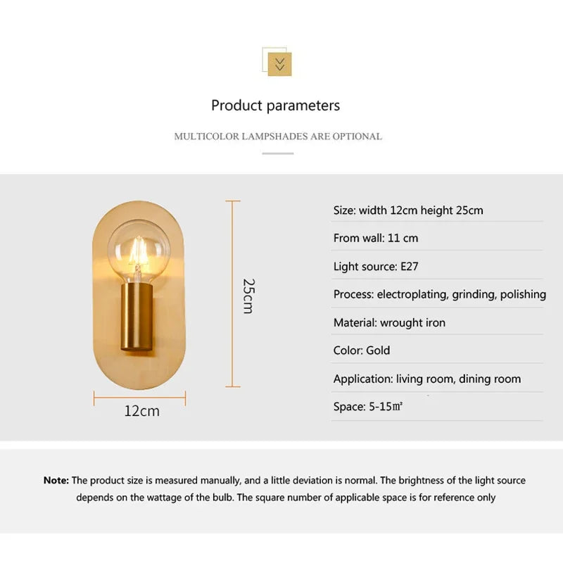 DecorBites™ Contemporary Gold LED Wall Lamp for Luxurious Home Lighting