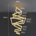DecorBites™ Crystal Chandelier Stair Pendant Lamp Living Room Pendant Lights Interior Lighting