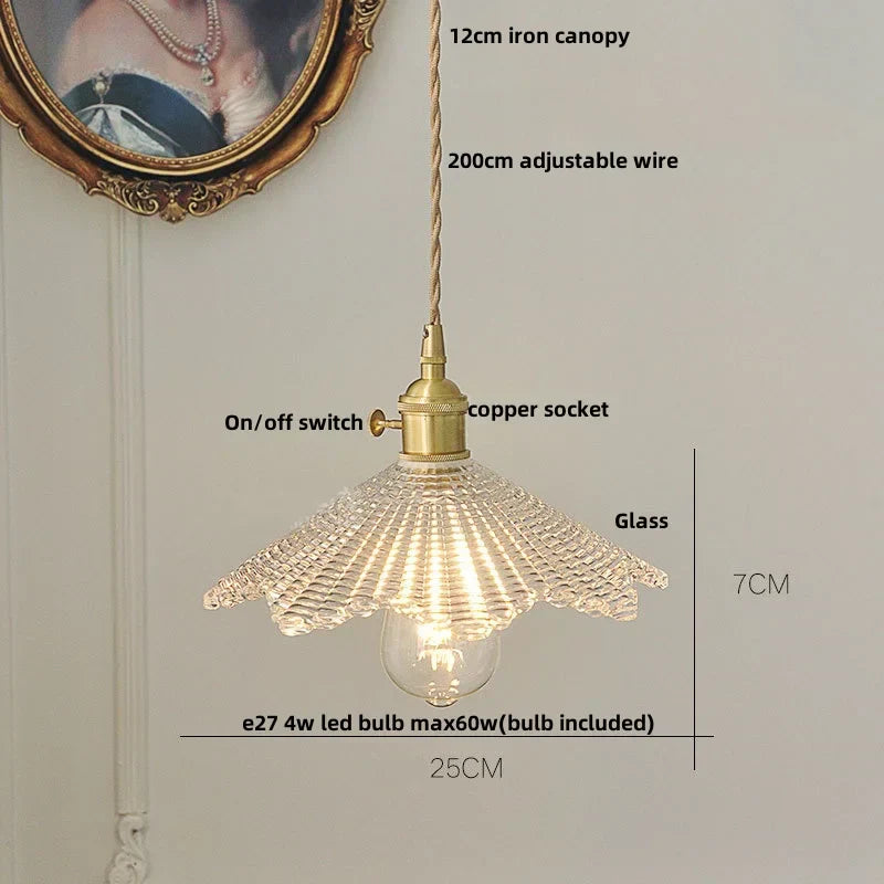 DecorBites™ Clear Glass LED Pendant Light - Modern Nordic Design - Adjustable Hanging Lamp