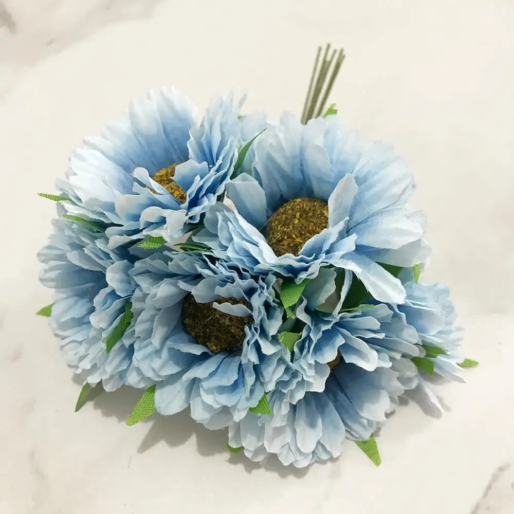 DecorBites™ Blue Flower Cherry Stamen Berries Bundle for DIY Christmas Wedding Decor