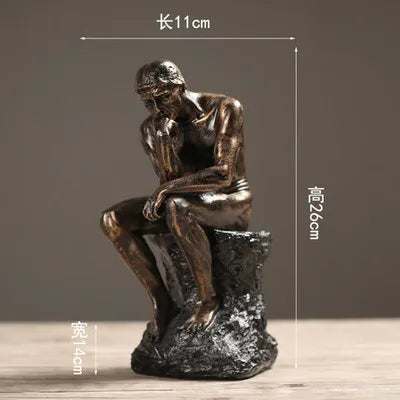 Abstract Gold Resin Statue Handicraft for Living Room, Office Desk Decor - DecorBites™