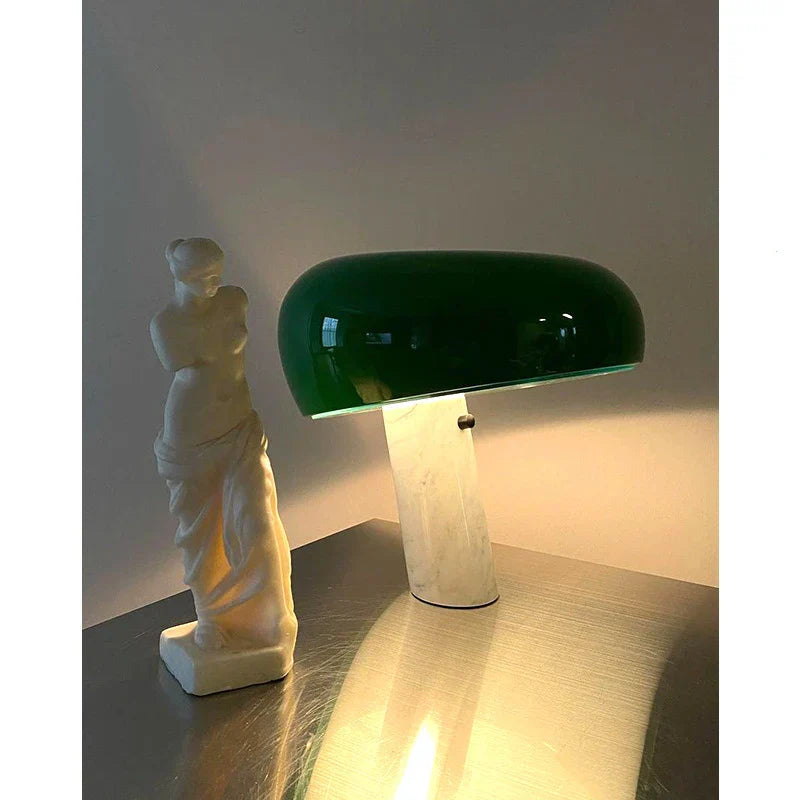 DecorBites™ Designer Mushroom Lamp: Nordic Marble Table Lamp for Villa Study Room Indoor Lighting