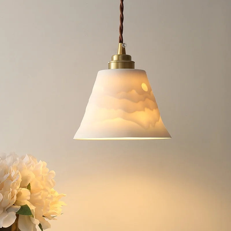 DecorBites™ Ceramic LED Pendant Lights, Nordic Chandelier for Home, Dining, Bedroom & Bar