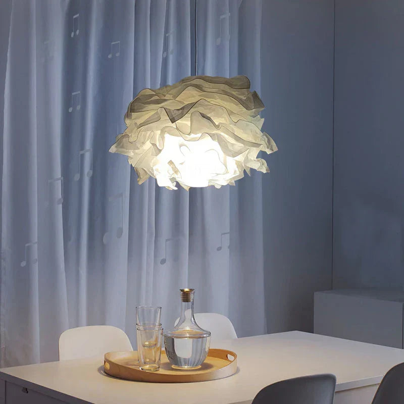 DecorBites™ Nordic Paper Pendant Lights: DIY Cloud Lampshade Fixtures for Living Room, Restaurant & Christmas