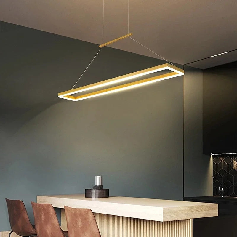 DecorBites™ Aluminum LED Ceiling Chandelier - Modern Design for Kitchen Island, Dining Table, Office, Bar