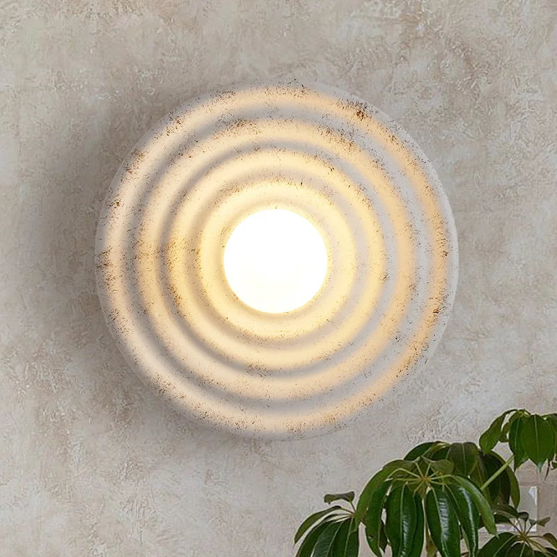 DecorBites™ Japanese Style Round Circle LED Wall Lamp for Bedroom and Living Room
