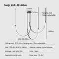 DecorBites™ Copper Chandelier: Nordic Minimalist Lines Pendant Light for Living Room Decor