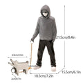 DecorBites™ Banksy Dog Walker Resin Statue: Trendy Street Art Figurine for Home Office Decor