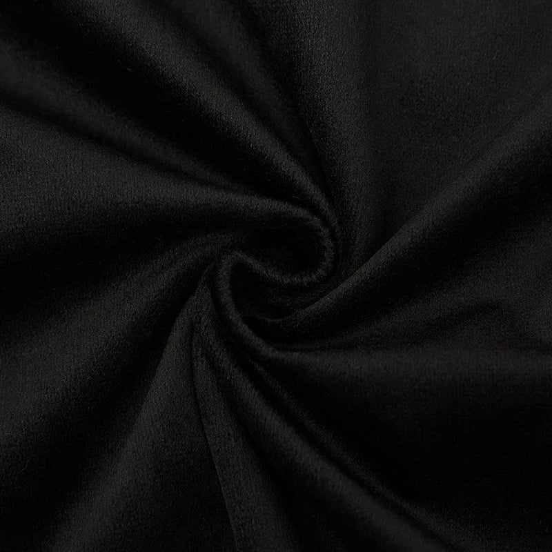 DecorBites™ Black Velvet Tassel Fringe Throw Pillow Cover for Bed Sofa Couch