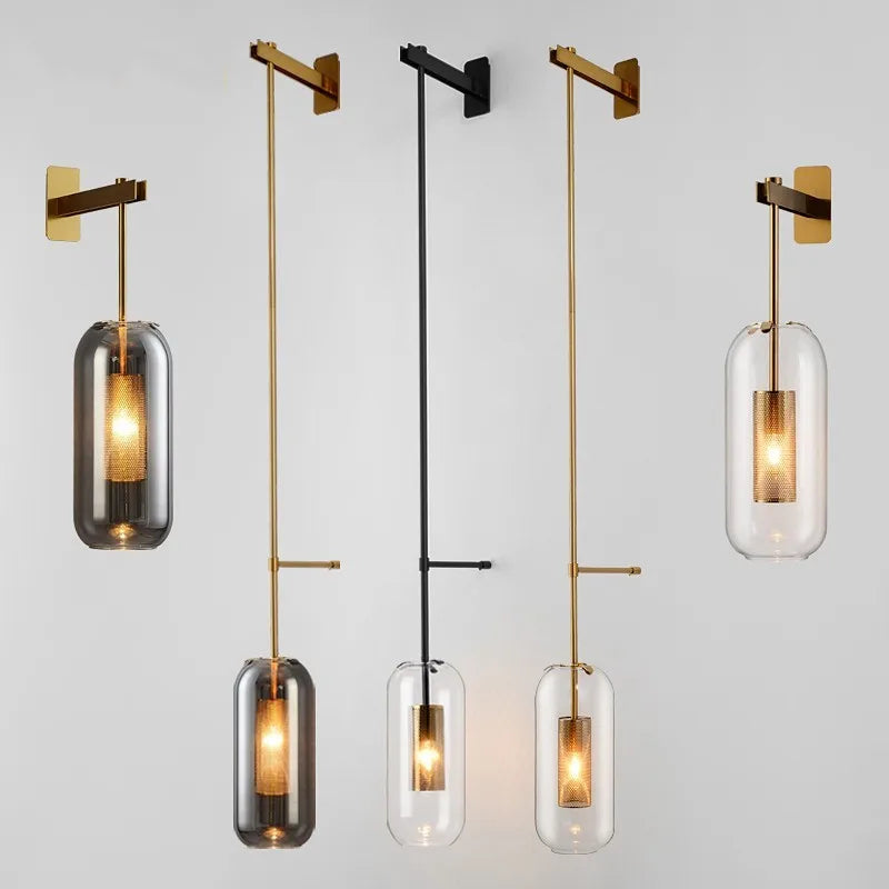 DecorBites™ Glass Wall Art Light: Modern Loft Style Decor for Living Room, Bathroom, Dining Room