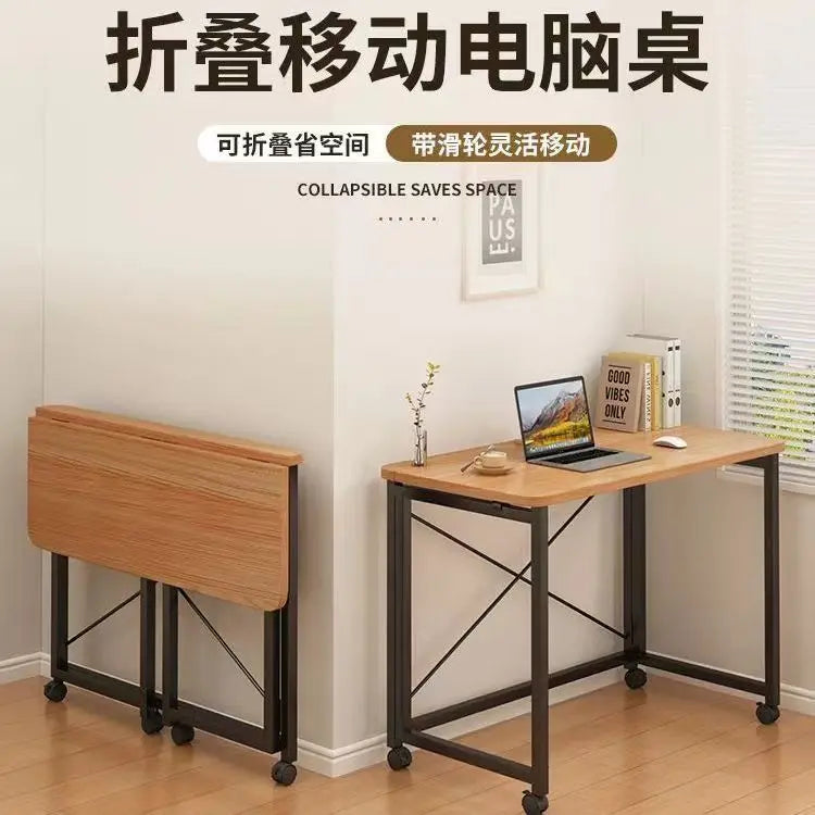 DecorBites™ Compact Foldable Table: Removable, Space-Saving, Portable, No Installation Rectangular Model