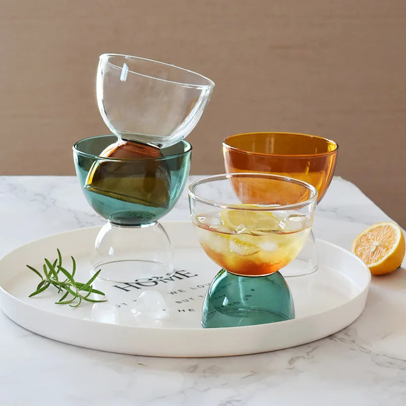 DecorBites™ Dessert Ice Cream Cup Glass Cold Drink Cocktail Juice Jelly Cup.
