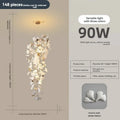 DecorBites™ Ginkgo Leaf Chandelier for Luxury Staircase & Lobby, Designer Duplex Lighting