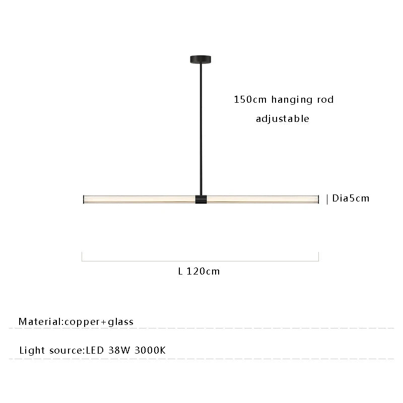 DecorBites™ Black Copper Glass Pendant Dining Room Hanging Lamp Luxe Ceiling Decor
