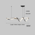 DecorBites™ Black Modern LED Chandelier Dining Room Kitchen Island Bar Ceiling Fixture