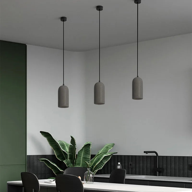 DecorBites™ LED Cement Chandelier: Simple Industrial Style Ceiling Lamp for Bedroom, 110V 220V