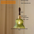 DecorBites™ LED Pendant Light Fixture with Copper Socket & Green Glass, Modern Nordic Lamp