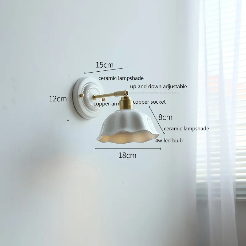 DecorBites™ Ceramic Wall Lamp LED Bathroom Mirror Stair Light Nordic Wandlamp Appliques