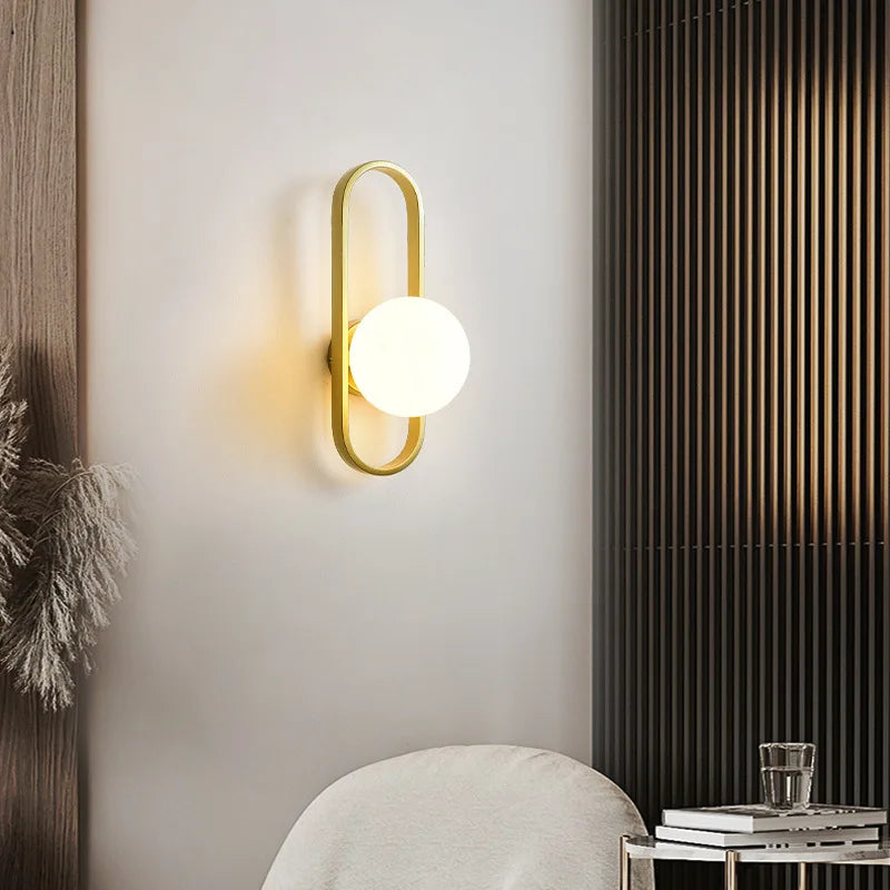 DecorBites™ LED Glass Wall Sconce Lamp for Bedroom Living Room Staircase