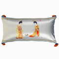 DecorBites™ Ancient Chinese Beauty Girl Velvet Satin Throw Pillow Cover 45x45cm