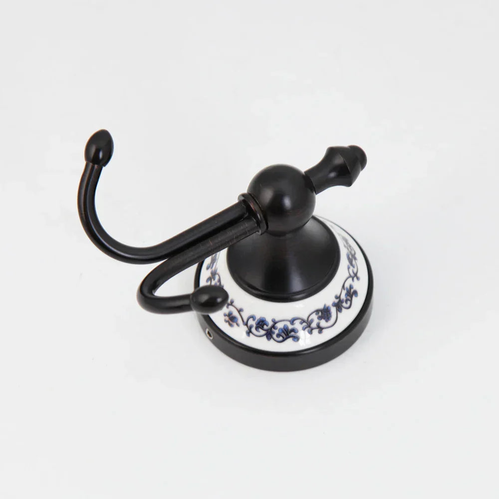 DecorBites™ Black Stainless Steel Wall Mounted Bathroom Towel Hook Robe Coat Hanger