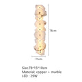 DecorBites™ Elegant Marble LED Wall Sconce, Copper Finish, Art Deco Style