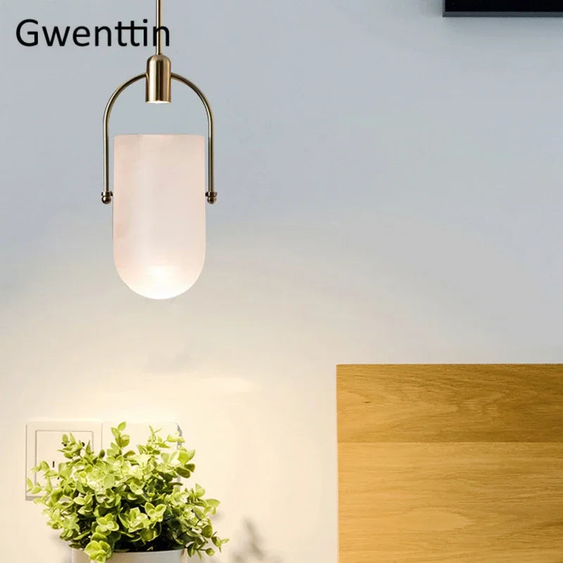 DecorBites™ Bucket Glass Pendant Lamp LED Modern Hanging Lights for Dining Room Kitchen Home Décor