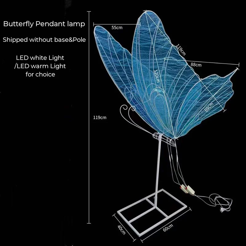 DecorBites™ Blue Lace LED Butterflies Lamp for Romantic Wedding Decor