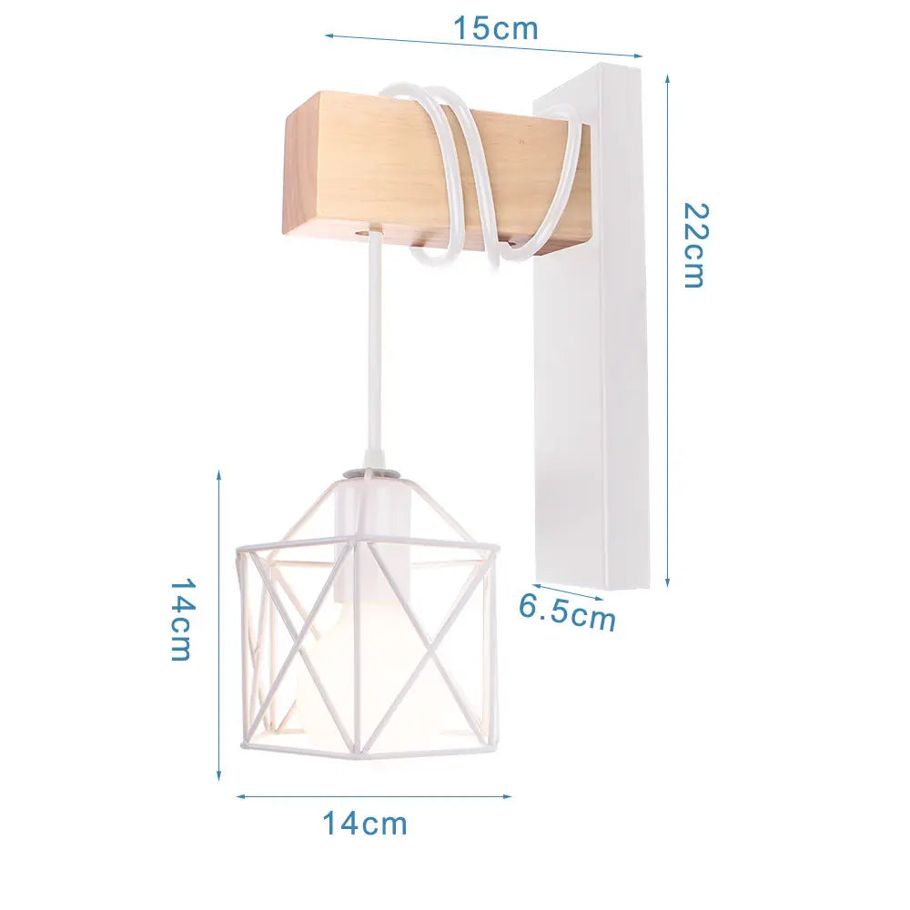 DecorBites™ LED Iron Cage Wall Light for Home Bedroom Kitchen Decor