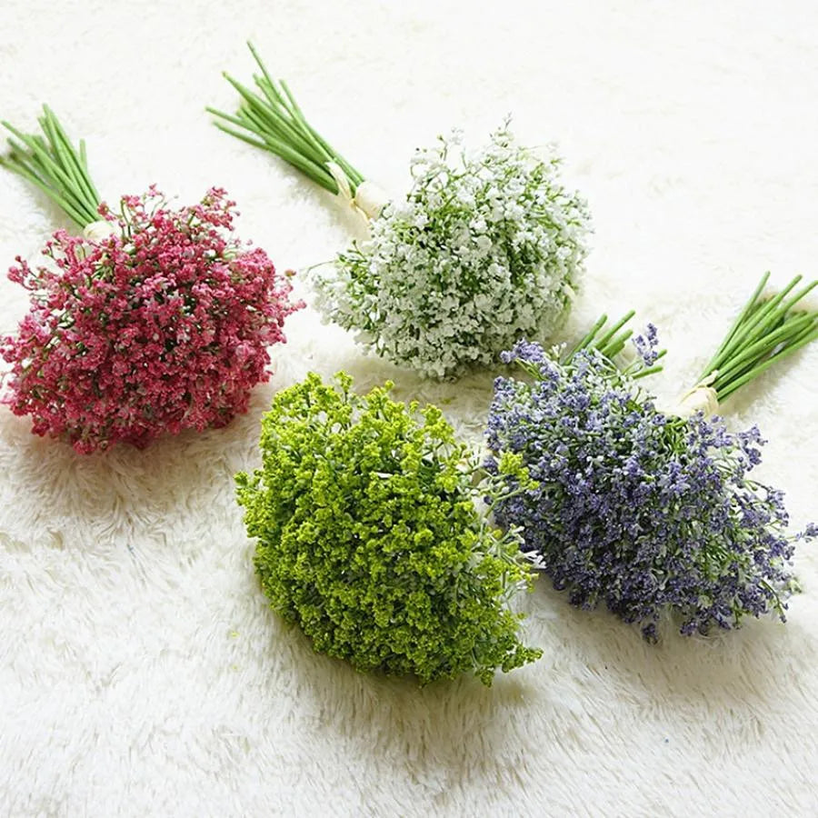 DecorBites™ Gypsophila Artificial Flowers Bridal Home Decor Bonsai Wedding Holiday Supplies