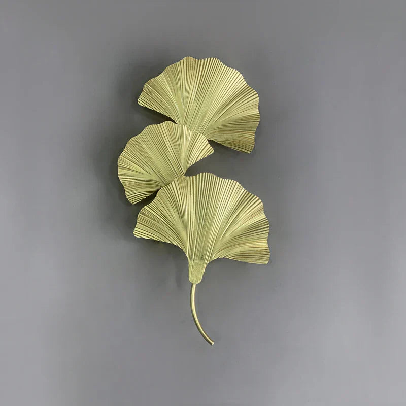 DecorBites™ Ginkgo Leaf Gold Wall Lamp for Hotel Bedroom and Corridor