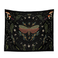 DecorBites™ Botanical Witchy Tapestry: Hanging Boho Room Decor with Mushrooms and Snakes
