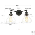 DecorBites™ Black LED Wall Sconce 2-Head Lamp for Bedroom Bathroom Mirror