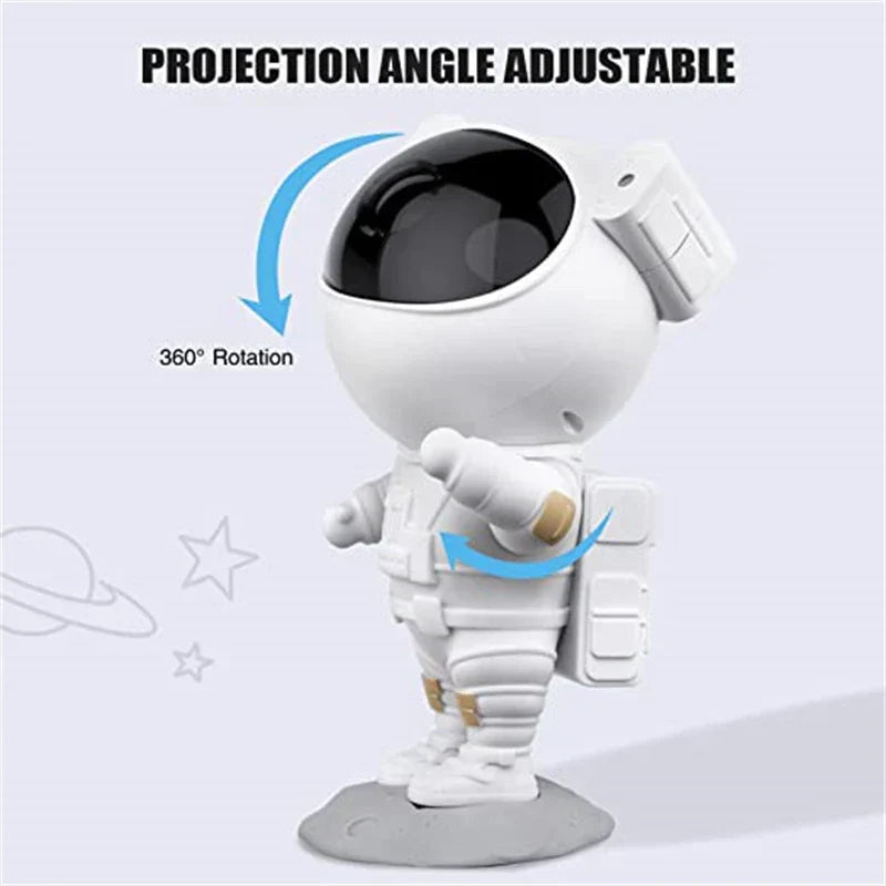 DecorBites™ Astronaut Projector Starry Night Light Kids Room Decor Bedroom Party Star Lamp