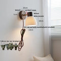 DecorBites™ Ceramic Walnut Wood Wall Light - Modern Nordic Bar Reading Bedside Lamp