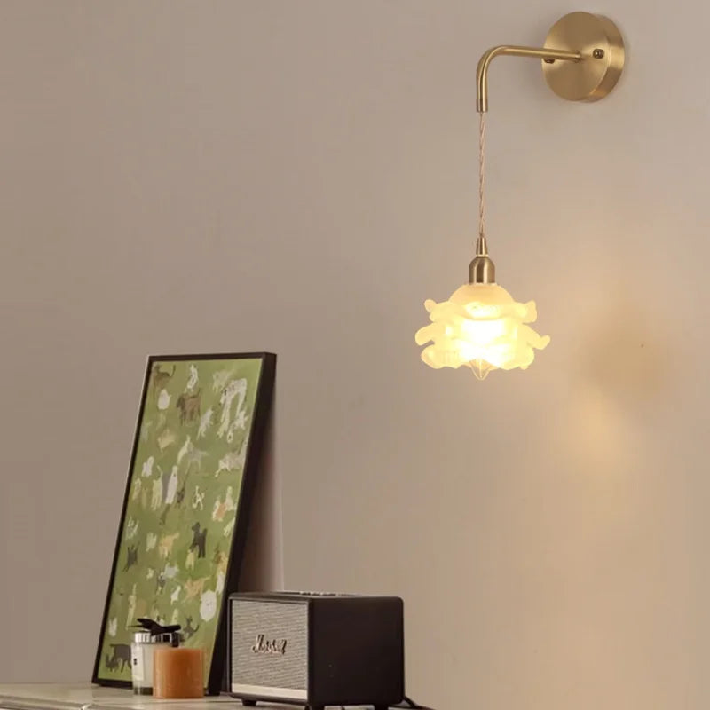 DecorBites™ LED Glass Wall Lamp: Luxury Modern Bedroom Coffee Home Decor Vanity Light