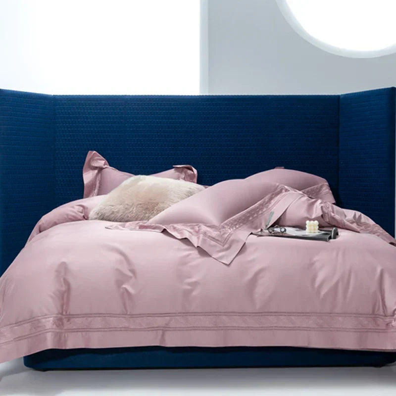 1400TC Egyptian Cotton DecorBites™ Bedding Set with Wide Edge Embroidery & Hollow Out Design