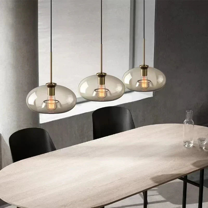 DecorBites™ Glass Chandelier: Nordic Minimalist, Net Red Design for Restaurant, Bar, Cafe, Clothing Store.