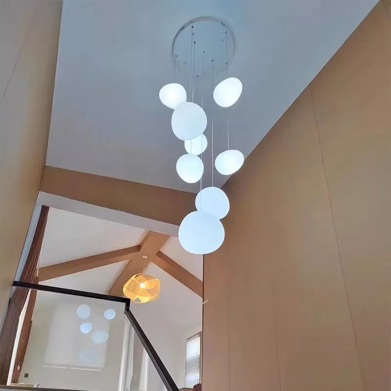 DecorBites™ Crystal Chandelier Stair Pendant Lamp Living Room Interior Lighting