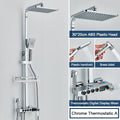 DecorBites™ Black 4-Way Digital Shower System with Rainfall Head and Bidet